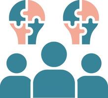 Team Building Bold UI Stamp vector