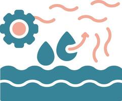 Evaporation Colorful Core Icon vector