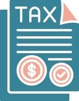 Payable Tax Vibrant Core Icon vector