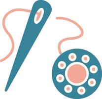 Sewing Tool Simplified Icon Fragment vector