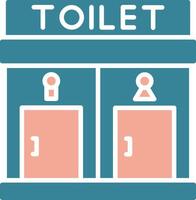 Toilet Simplified Style Glyph vector