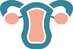 Uterus Streamlined Flat Badge vector