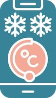 Ambient Temperature Sensor Simplified Icon Fragment vector