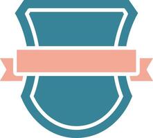 Shield Badge Colorful Line Art vector