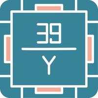 Yttrium Streamlined Flat Badge vector