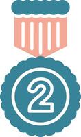 2nd Prize Premium Grid Token vector