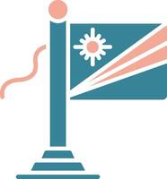 Marshall Island Flag Global Core Icon vector