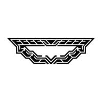 Abstract Geometric in Black White on White Background vector