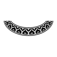 Curved Geometric Pattern in Black and White, Minimalist vector
