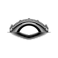 Architectural Engraved Arch Bridge vector
