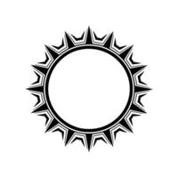 Geometric Starburst Frame, Modern Minimalist , Black White vector