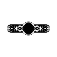 Ornate Celestial Emblem Decorative Black and White vector