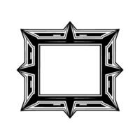 Art Deco Frame - Geometric Black and White Decoration vector