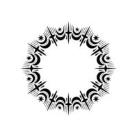 Celestial Tribal Border, Ethereal , Circular Motif vector