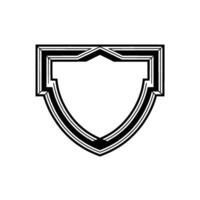 Geometric Shield Emblem, Modern Protection Symbol vector