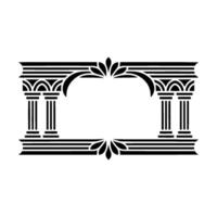 Ornate Classical Arch Frame, Vintage Element vector