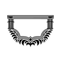 Art Deco Frame, Geometric Ornamentation, Vintage, Classical vector
