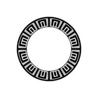 Geometric Circle Border, Ancient Motif, Minimalist, Greek vector