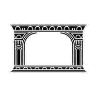 Art Deco Archway Frame, Geometric Elegance vector
