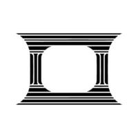 Geometric Temple Portal, Minimalist vector