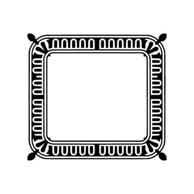 Art Deco Frame, Geometric Ornamentation, Vintage, Typography