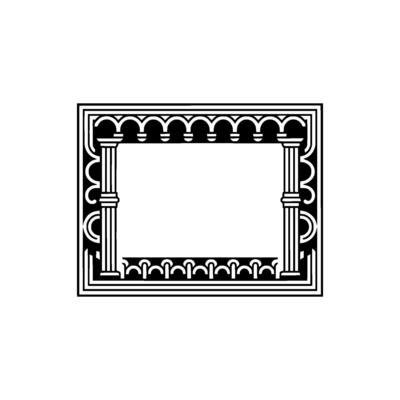 Art Deco Frame, Geometric Ornamentation, Vintage - Classical