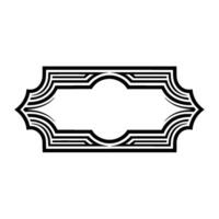Art Deco Frame, Elegant Ornament, Minimalist, Linear vector