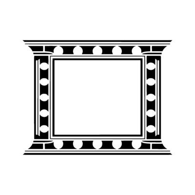 Geometric Frame, Minimalist , Vintage Aesthetic, Retro
