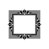 Geometric Deco Frame, Elegant Border, Vintage - Retro vector