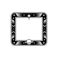 Celestial Frame Retro Space Element vector