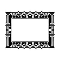 Gothic Arch Frame, Elegant Border, Vintage vector