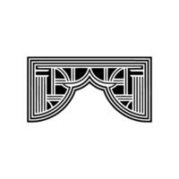 Geometric Window Silhouette, Art Deco Style vector