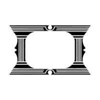Geometric Deco Frame, Minimalist , Classical Influence vector