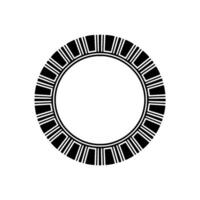 Geometric Circle Frame,Minimalist , Modern, Outline vector