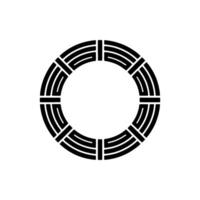 Geometric Circle Emblem, Minimalist , Circular Motif - Flatlay vector