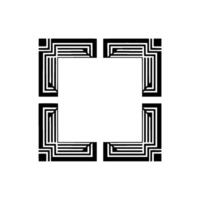 Geometric Deco Frame,Minimalist , Elegant Border, alternate version 28 vector