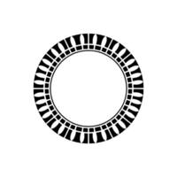 Geometric Circle Frame, Minimalist , Abstract Pattern - Decorative vector