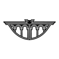 Art Deco Archway Emblem, Geometric , Vintage Style - Retro vector