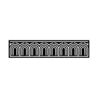 Geometric Arch Border, Minimalist , Modern Pattern, Abstract vector