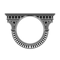 Art Deco Arch Frame, Minimalist , Elegant Outline vector