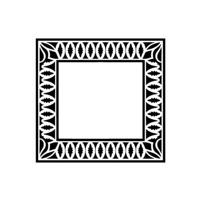 Geometric Frame,Intricate Ornamentation, Minimalist
