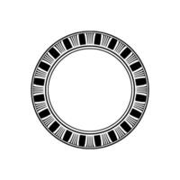 Geometric Circle Border, Vintage Style, Minimalist vector