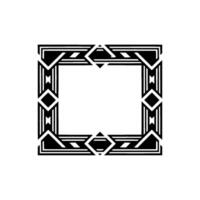 Art Deco Frame, Geometric Elegance, Vintage, Typography vector