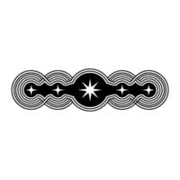 Abstract Wave Star Ornament, Geometric vector