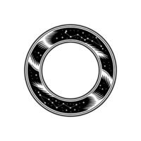 Celestial Circle Vintage Constellation Emblem vector