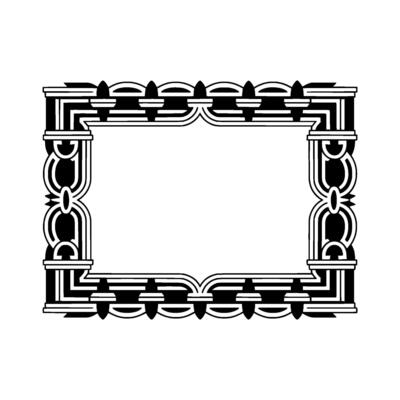 Art Deco Frame Geometric Ornamentation, Vintage Elegance