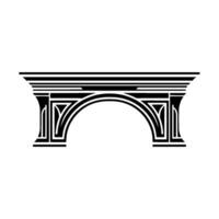 Geometric Archway, Minimalist , Black White, Monochrome vector