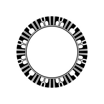 Geometric Circle Frame, Minimalist , Abstract Pattern - Stylized vector