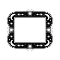 Celestial Frame Lunar Stellar Ornamentation vector