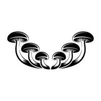 Mystical Mushroom Cluster, Emblem of Growth Serenity vector
